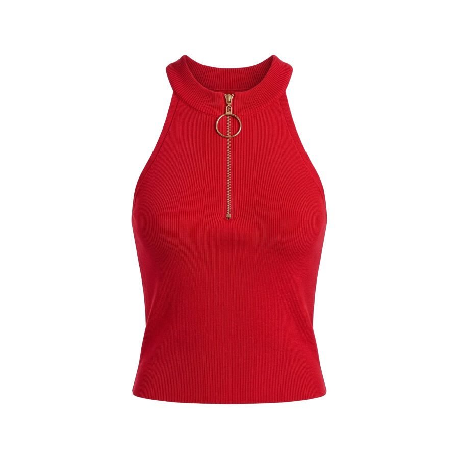 Zipline Ribbed Halter Crop Top – Sculpt Fit