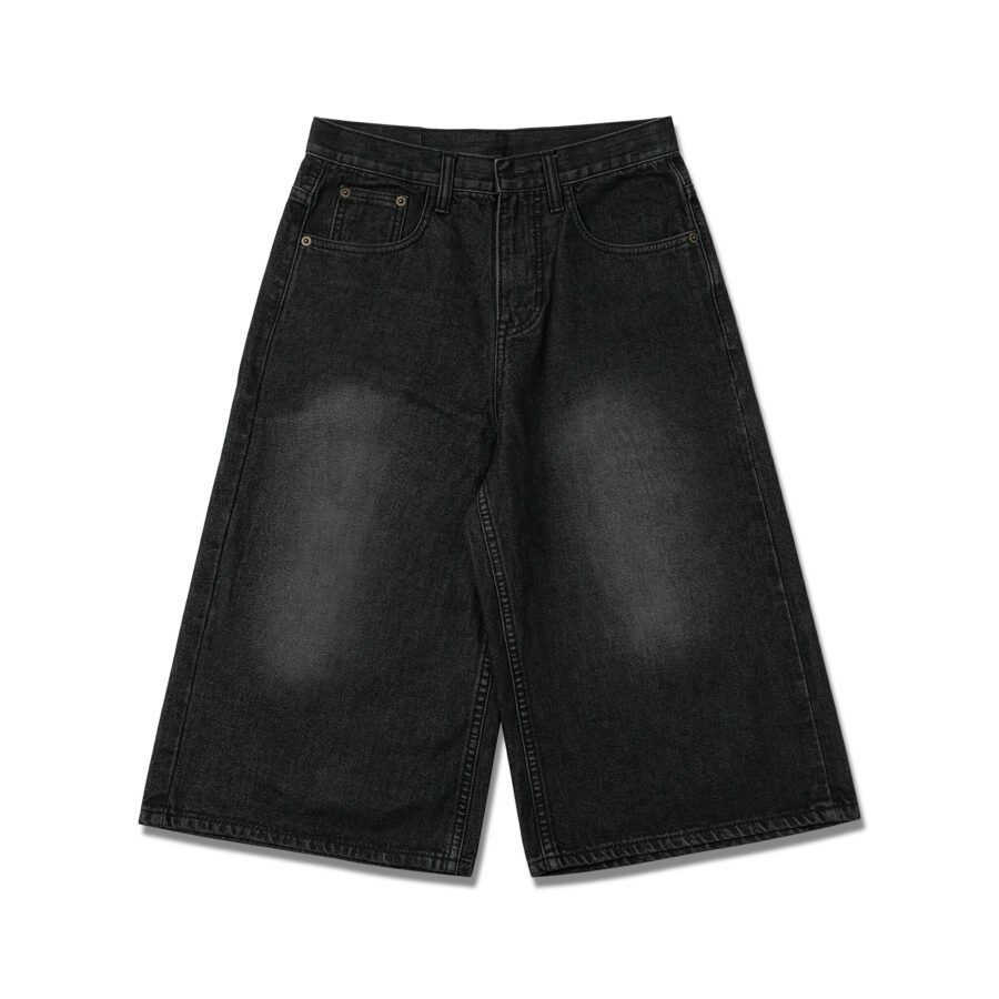 Void Fade Denim Jort – Baggy Streetwear Bermuda Shorts