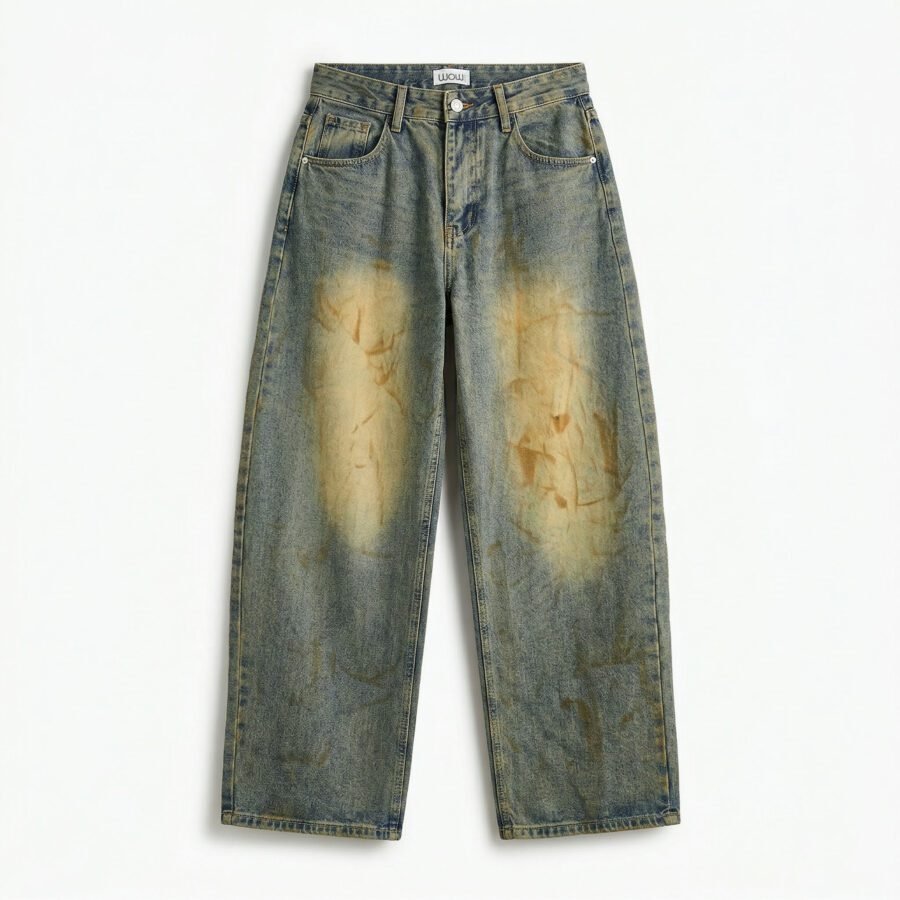 Mudwash Baggy Denim Jeans – Vintage Fade