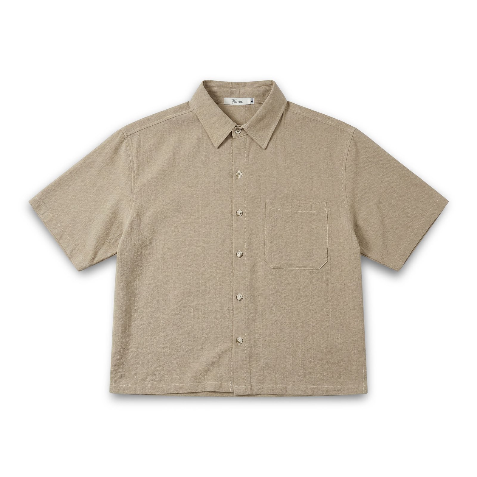 Flexi Boxy Fit Linen Crop Shirt - Streetwear Essential