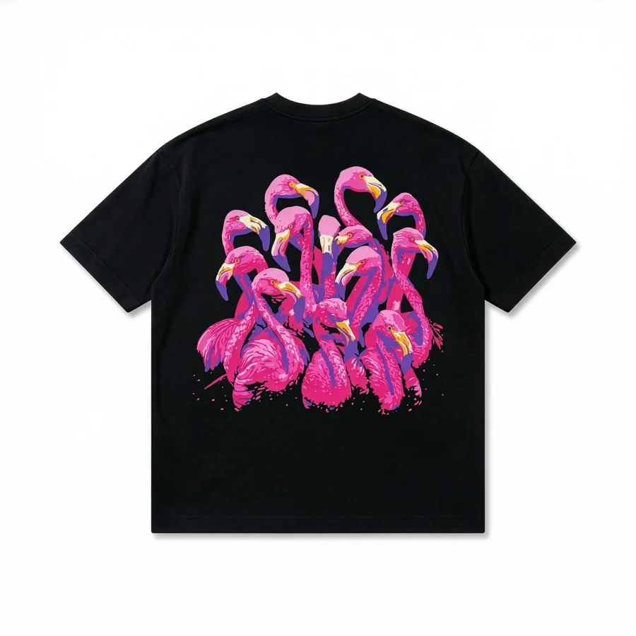 PLUME LOYAL HEARTS Oversized Graphic Streetwear Tee