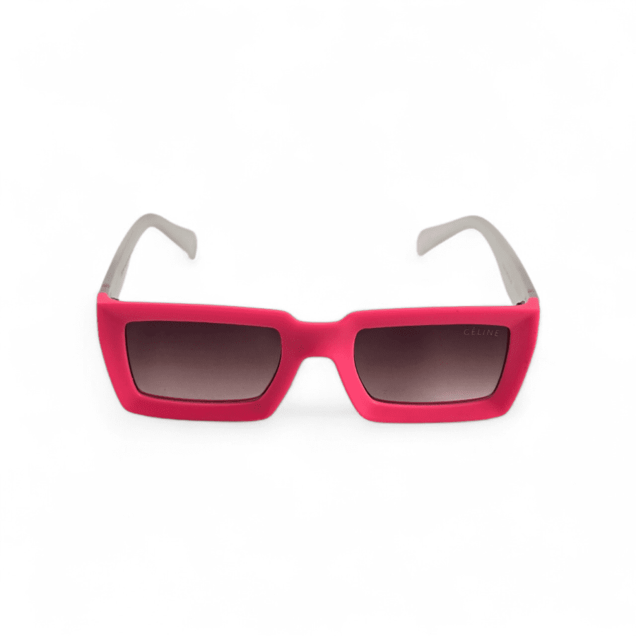 Diva Two Tone Boxy Frame Sunglass – Rose Statement