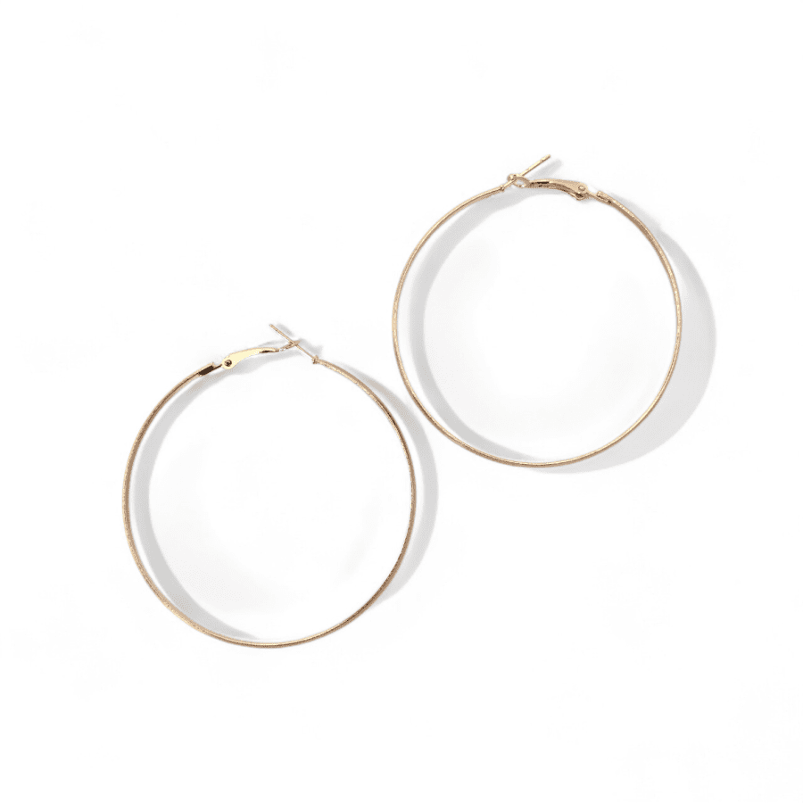 Classic Minimal Big Hoop Earrings Set
