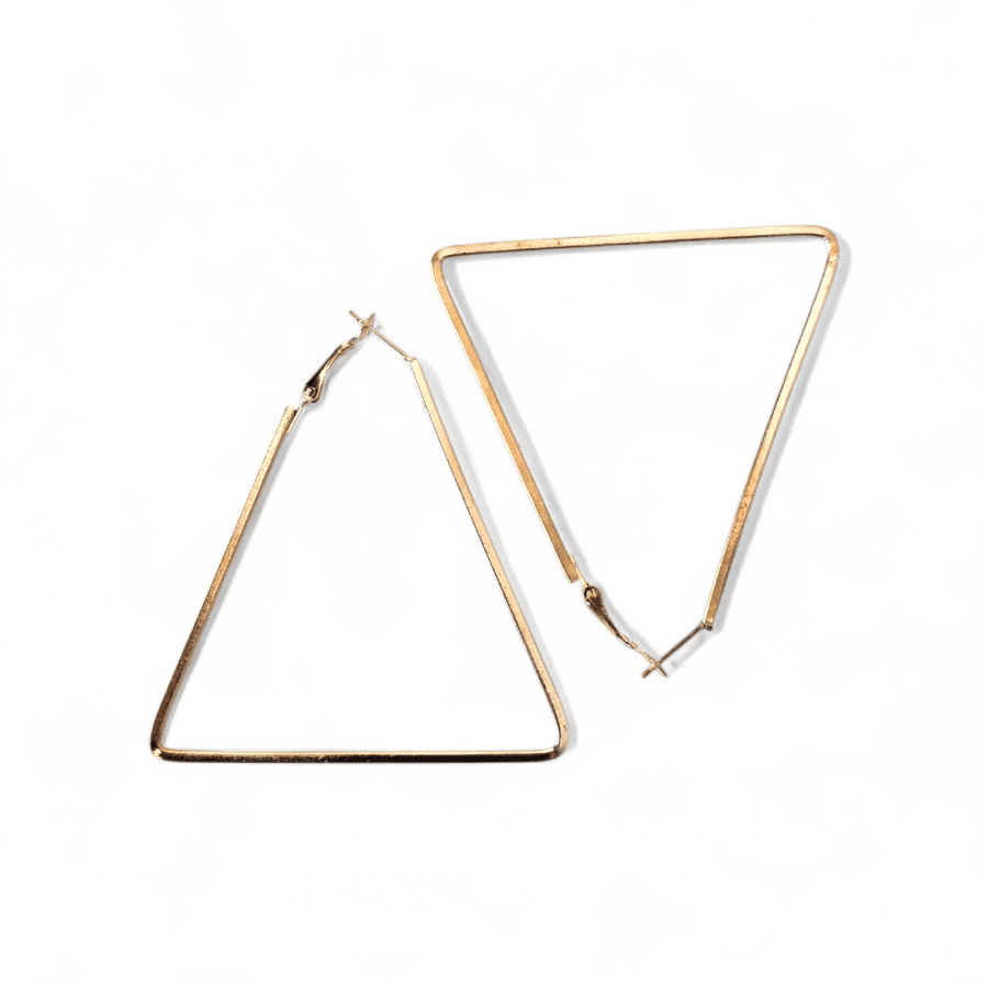 Tri-Edge Geometric Hoop Earrings