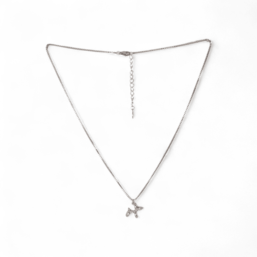 Mini Balloon Puppy Charm Chain – Silver Drift Edition