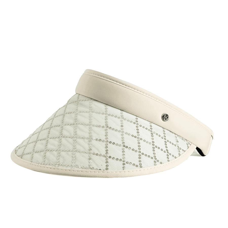 Crystal Grid Mesh Sun Visor Hat – Luxe Edition