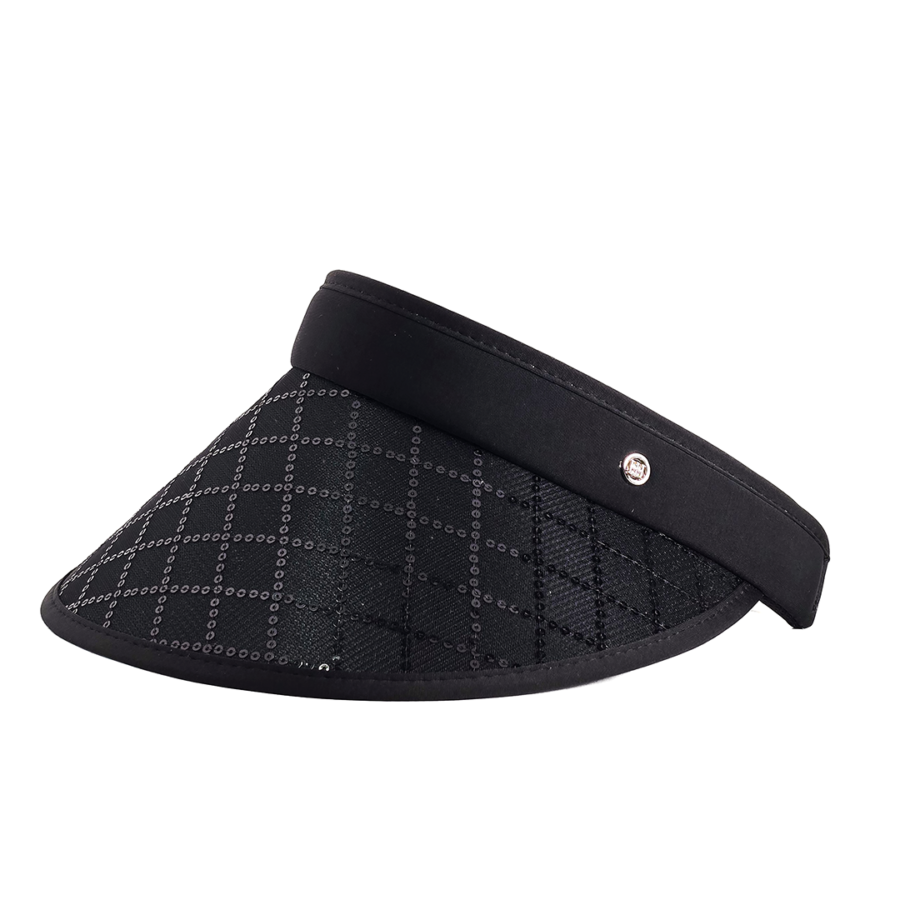 Crystal Grid Mesh Sun Visor Hat – Luxe Edition