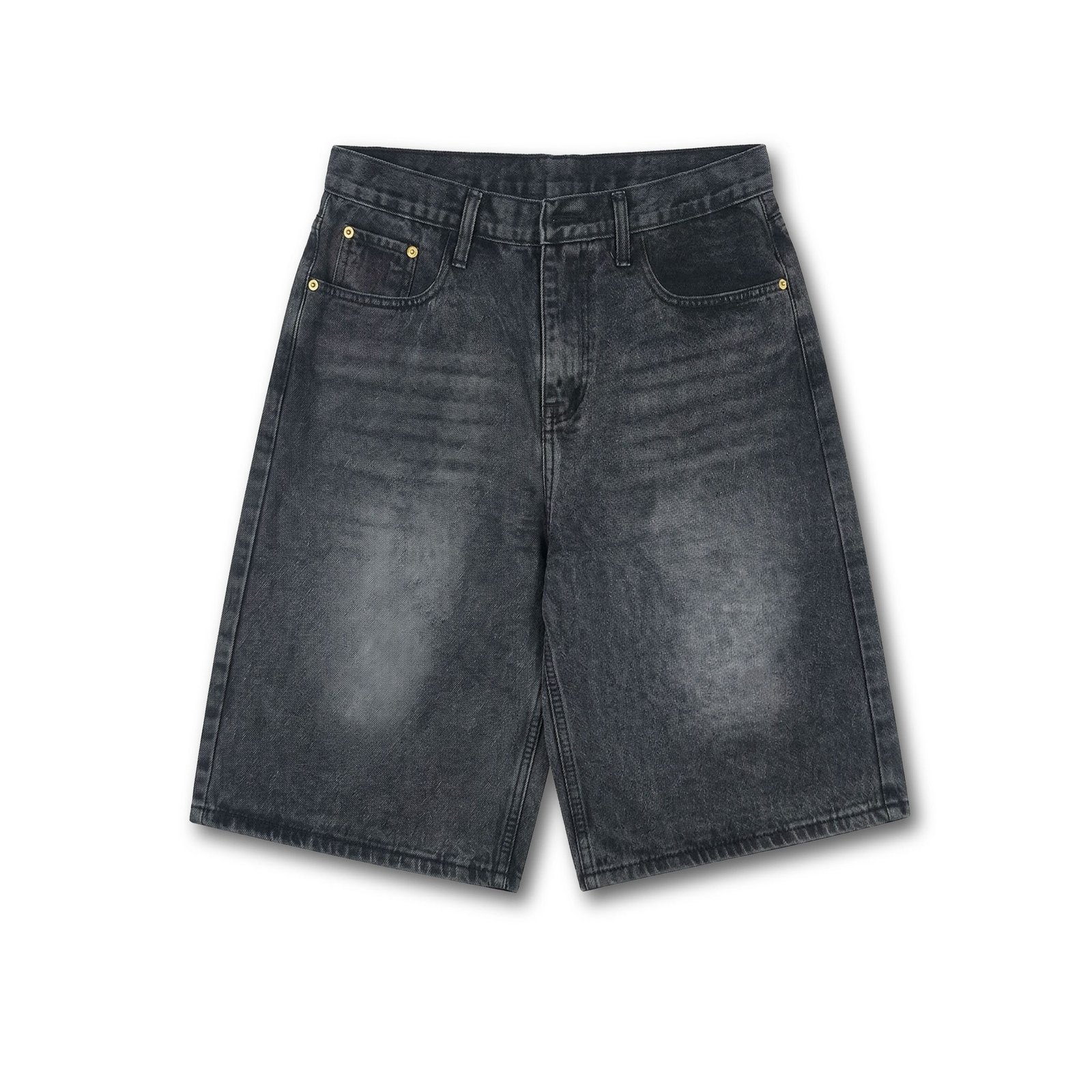 Ash Drip Baggy Denim Jorts – Y2K Streetwear Fit