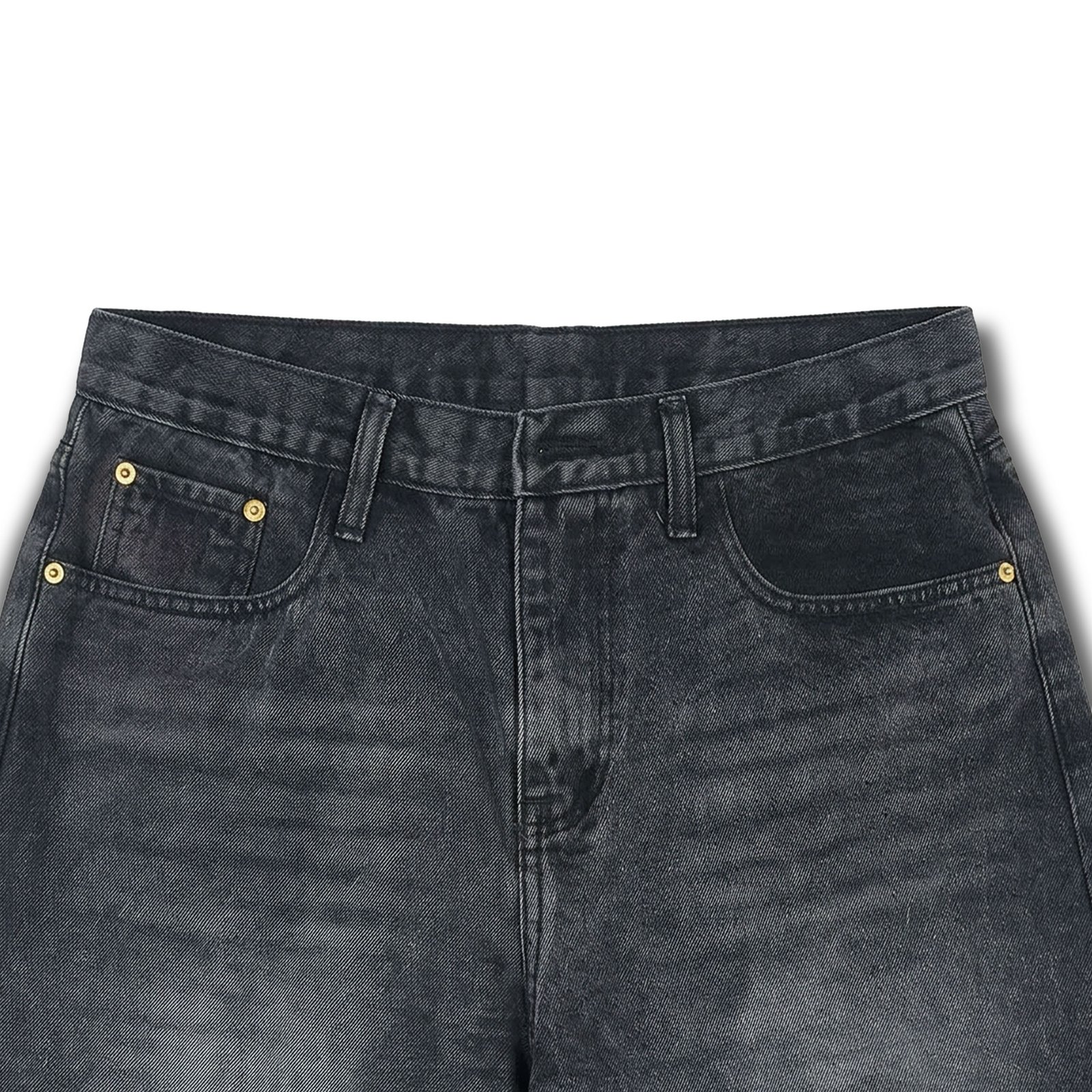 Ash Drip Baggy Denim Jorts – Y2K Streetwear Fit