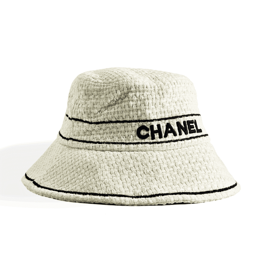 Ivory Knit Tweed Luxe Bucket Hat