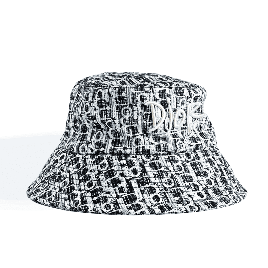 Mono Script Oblique D-Trim Bucket Hat