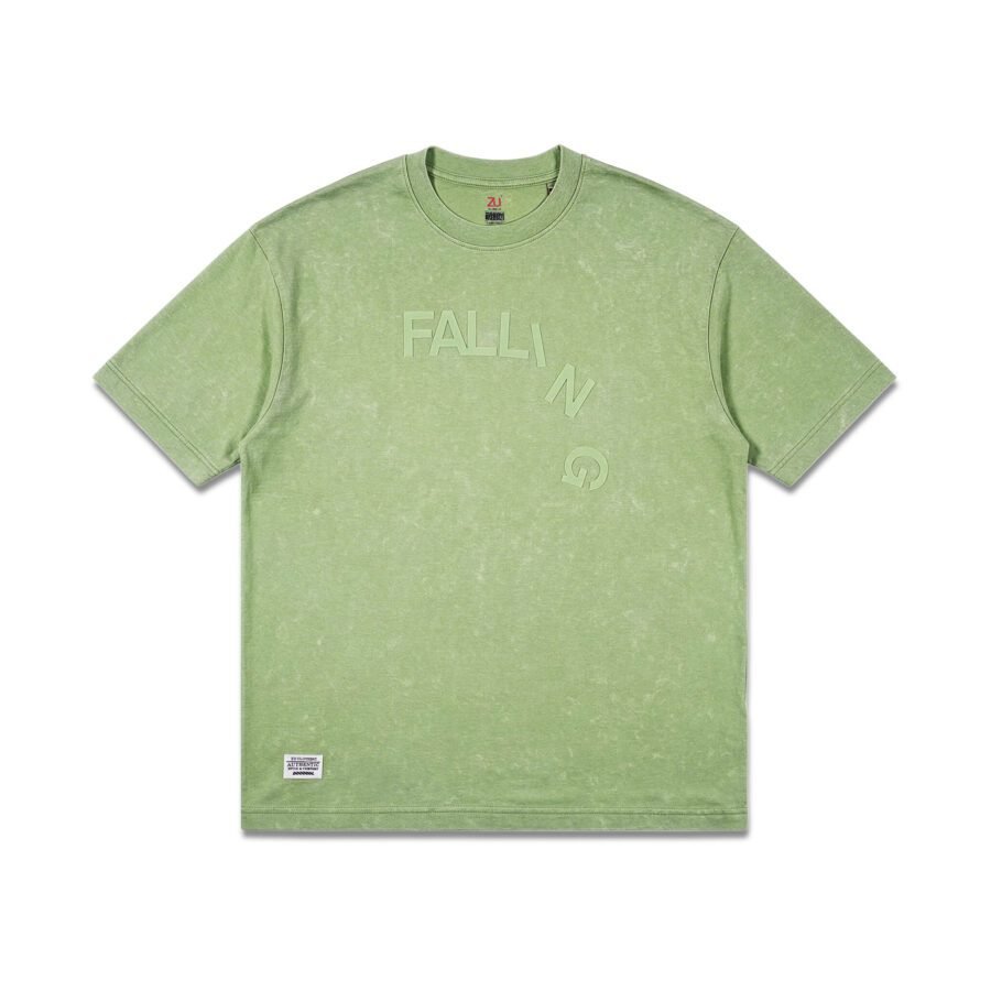 Acid Wash Oversized Tee – Falling Green