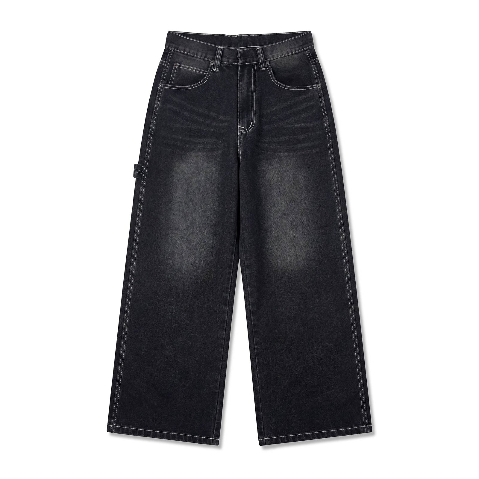 90's Vintage Heavy Washed Super Baggy Wide Leg Denim