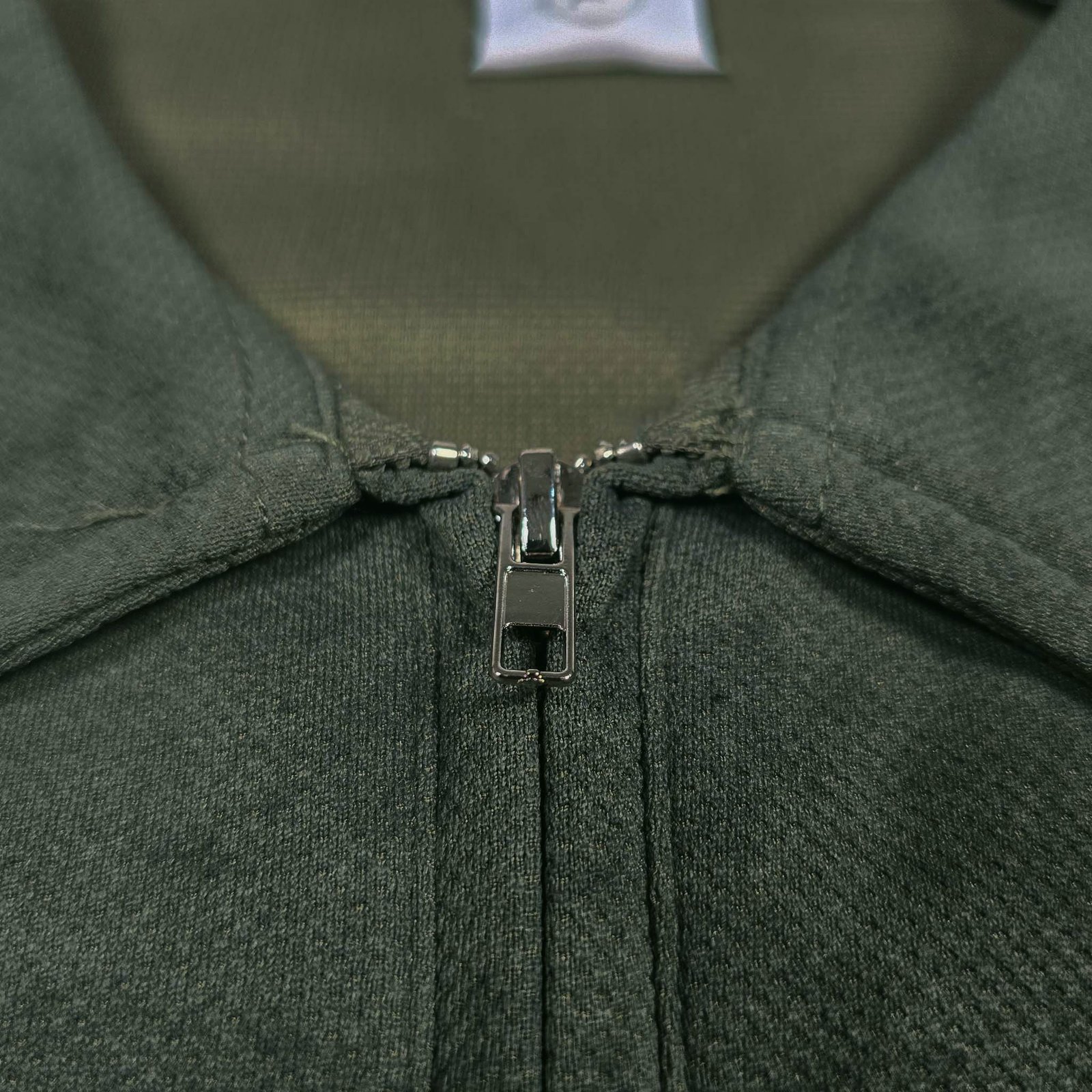 Stonewash Dual Tone Raglan Style Zipper Polo Tee