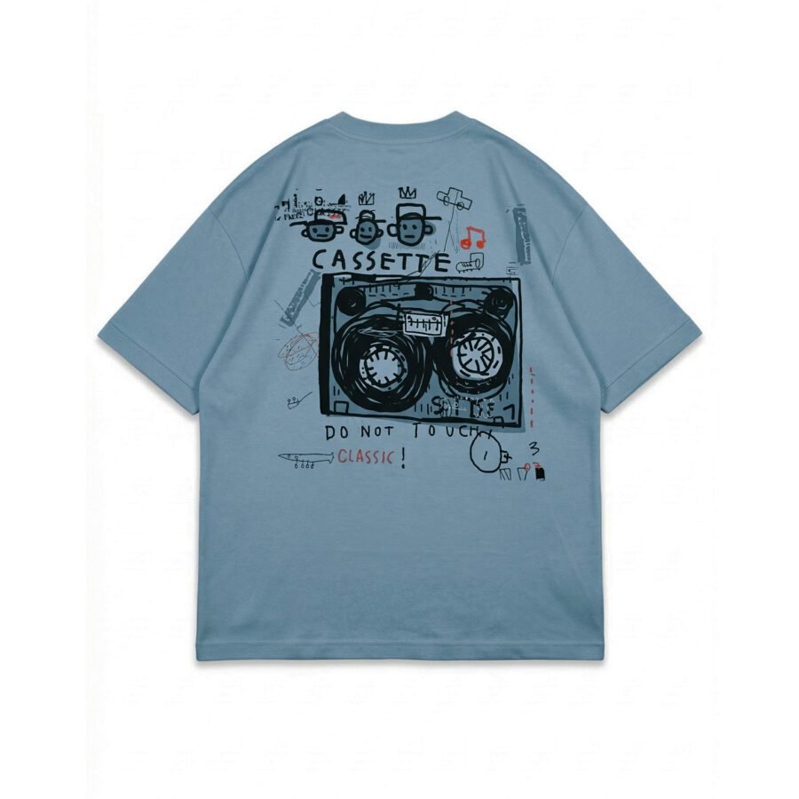 Jean-Michel Basquiat Cassette Oversized Graphic Tee