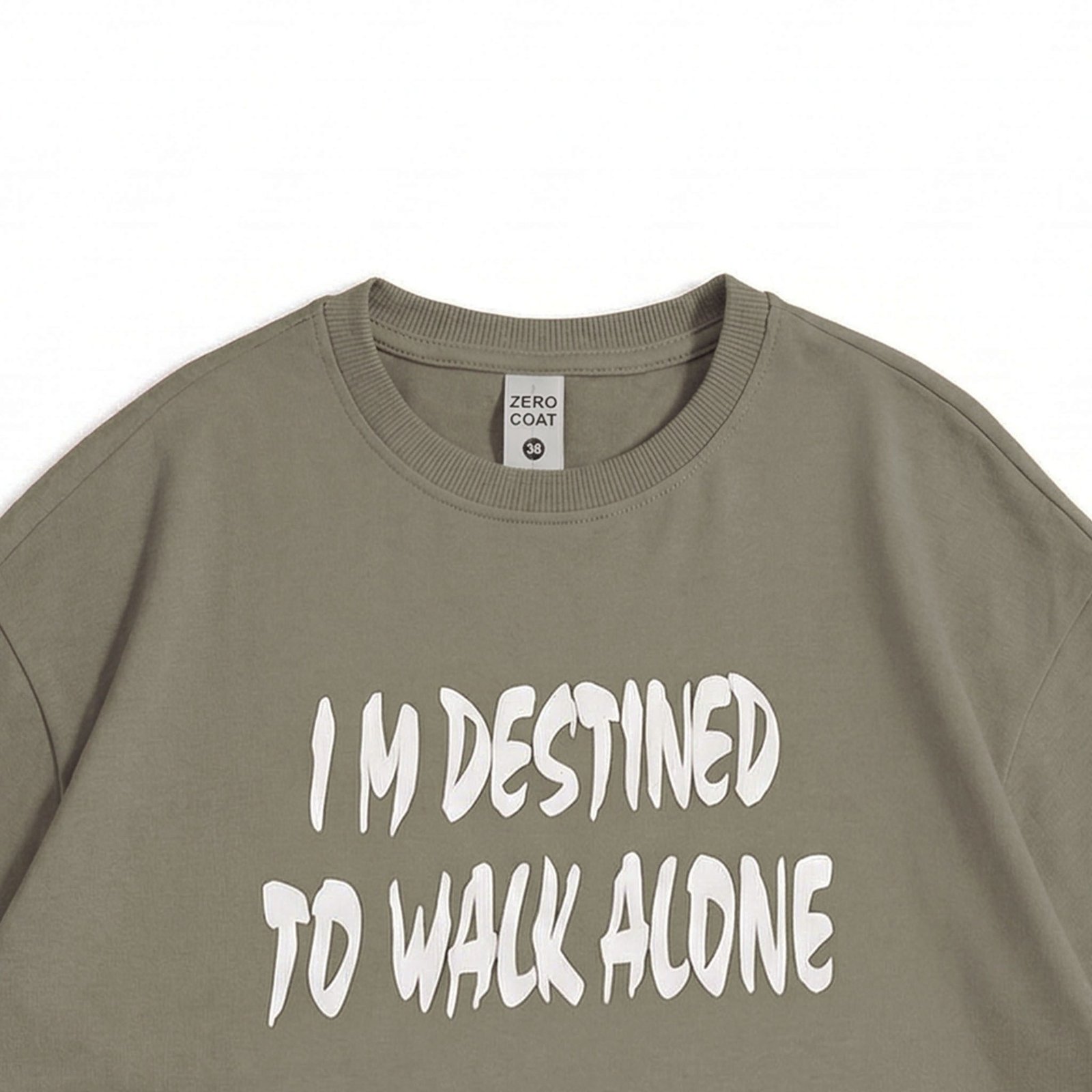 Walk Alone Lone Wolf Graphic Oversized Tee
