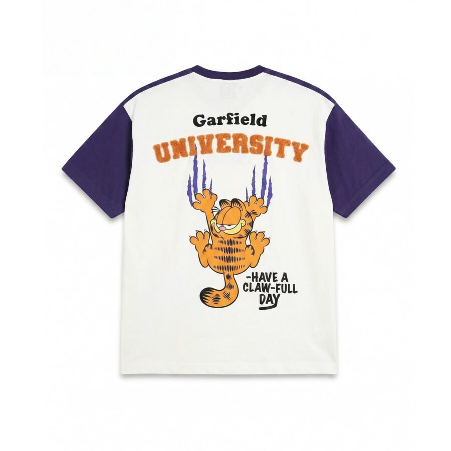 Garfield University Graphic Tee – Purple Contrast