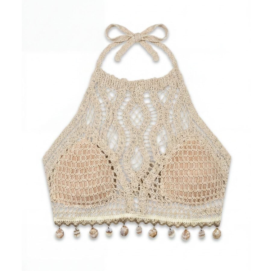 Seashell Crochet Halter Top – Coastal Knit