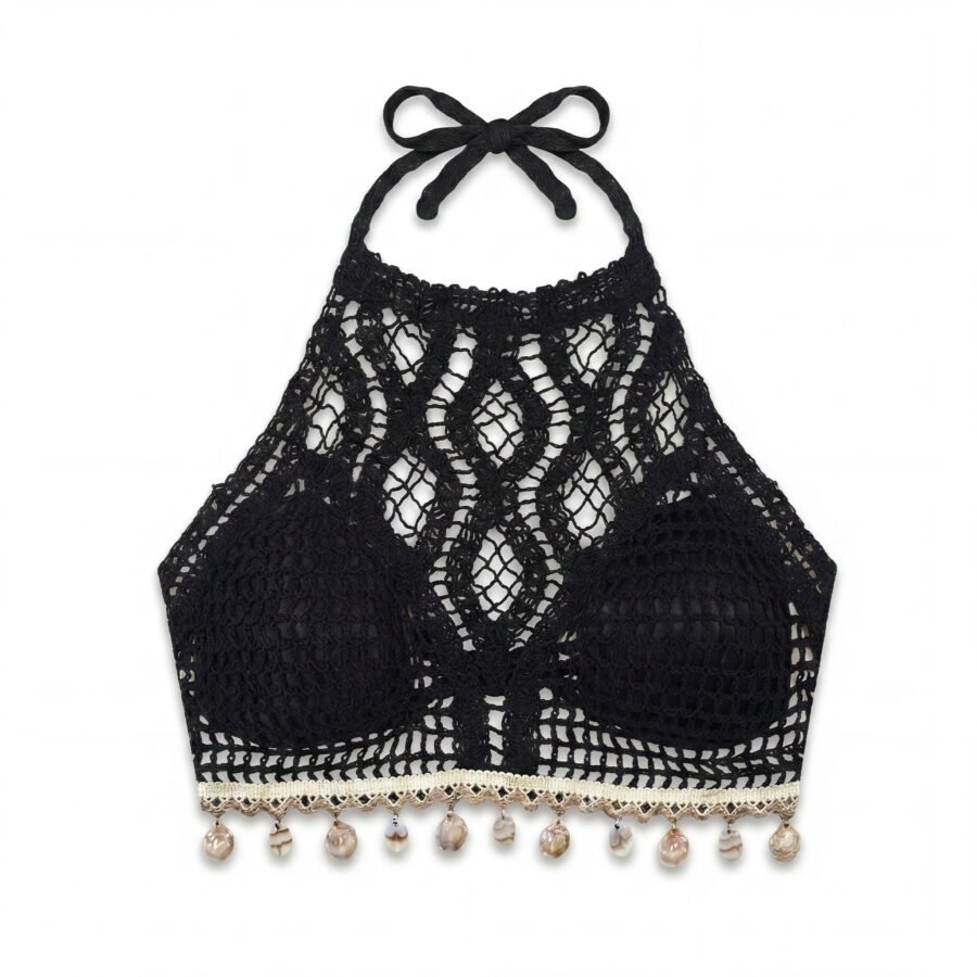 Seashell Crochet Halter Top – Coastal Knit