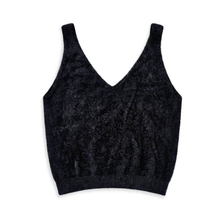 Soft Knit Fuzzy Crop Tank Top – Minimal Core