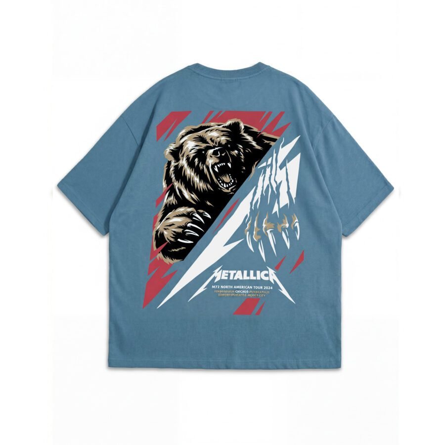 Metallica Roaring Bear M72 Graphic Oversized Tee