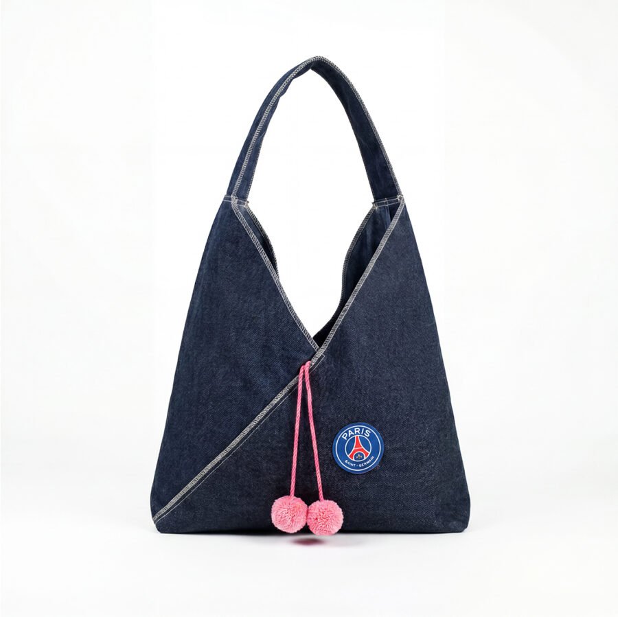 Tokyo Wrap Shoulder Denim Hobo Tote Bag