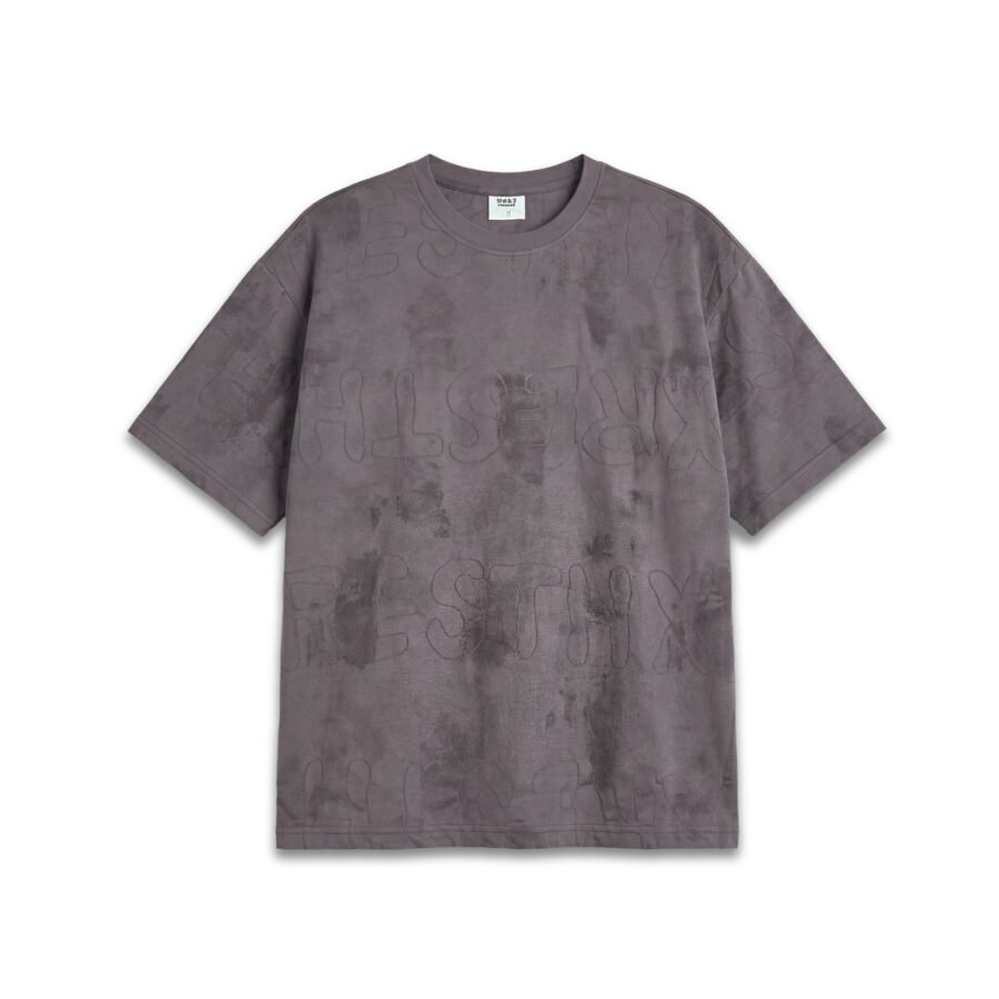 Shadow Script Washed Effect Oversized Tee