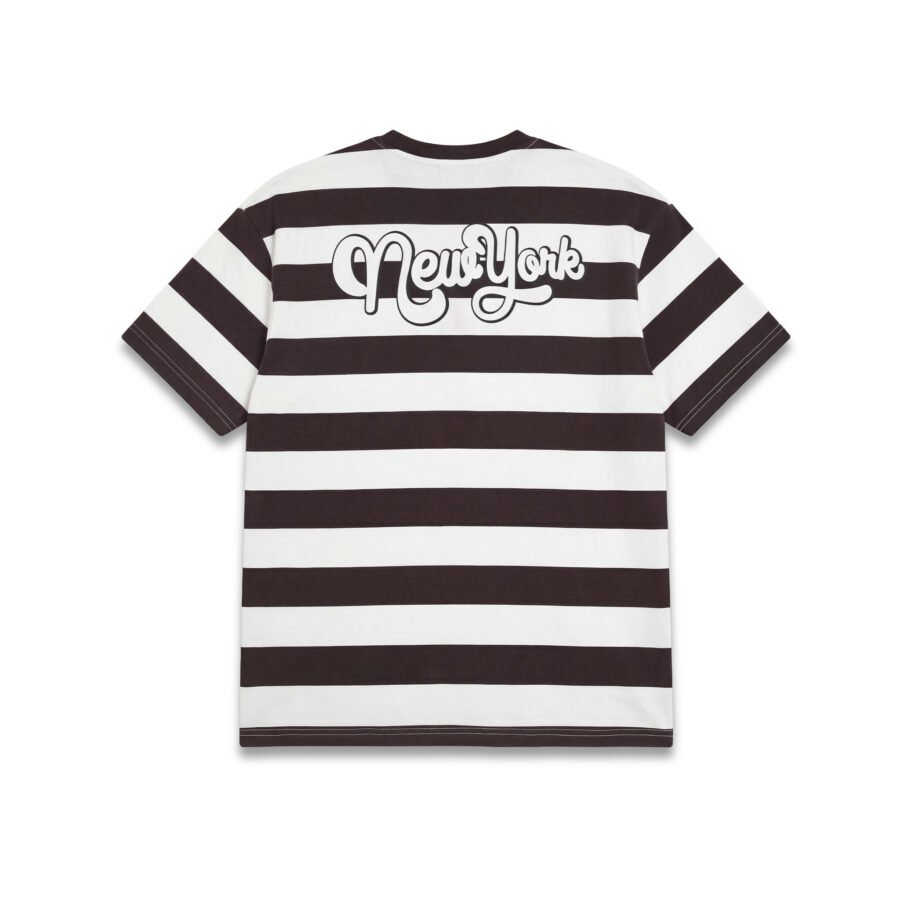 NY Graphic Statement Striped Oversized Tee