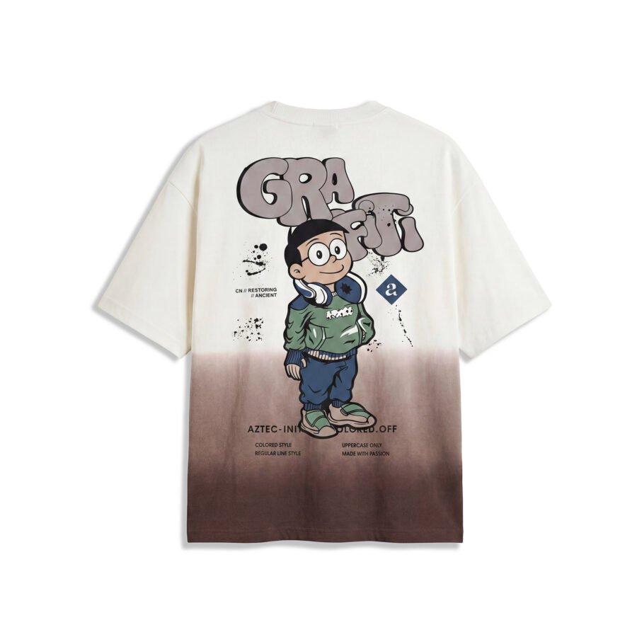 Graffiti Kid Gradient Oversized Graphic Tee