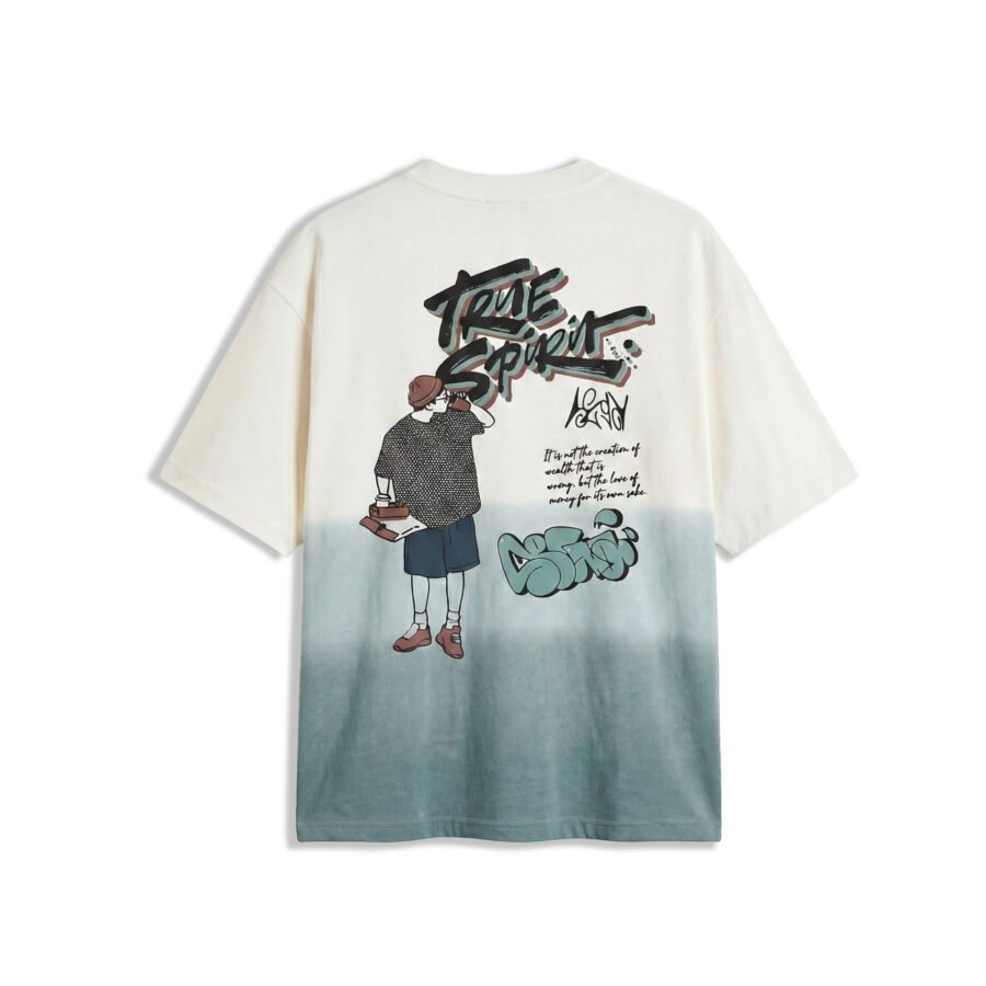 True Spirit Gradient Oversized Graphic Tee