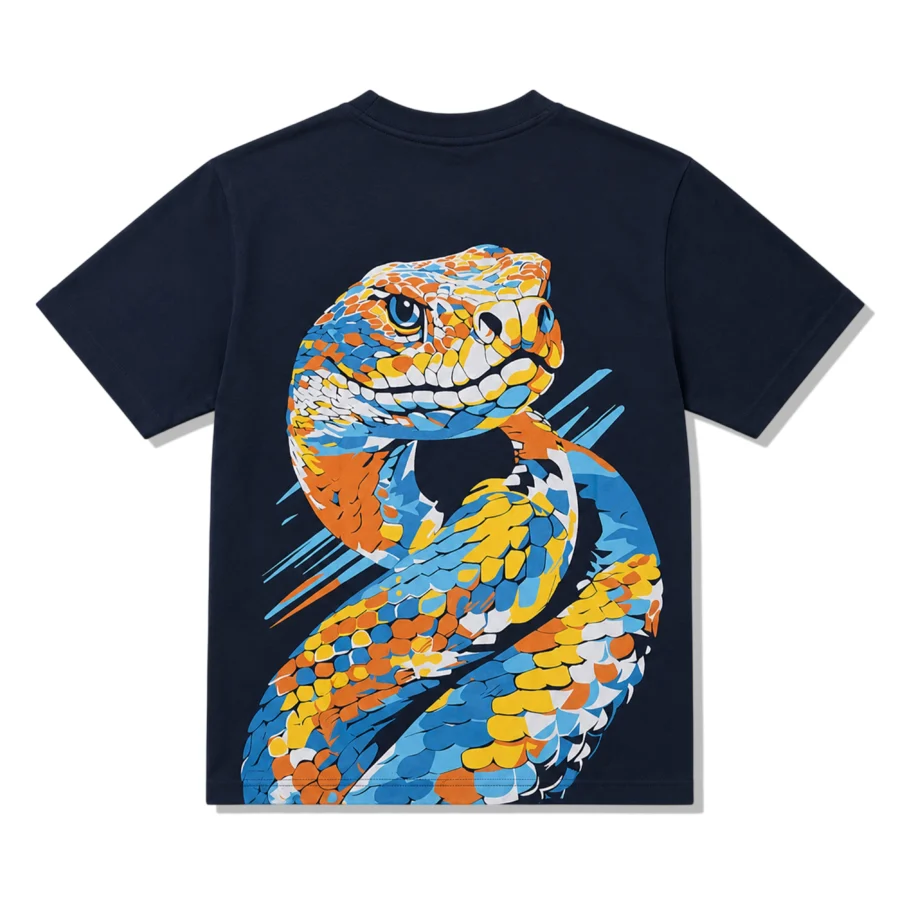 PYTHON Mosaic Snake Oversized Graphic Tee