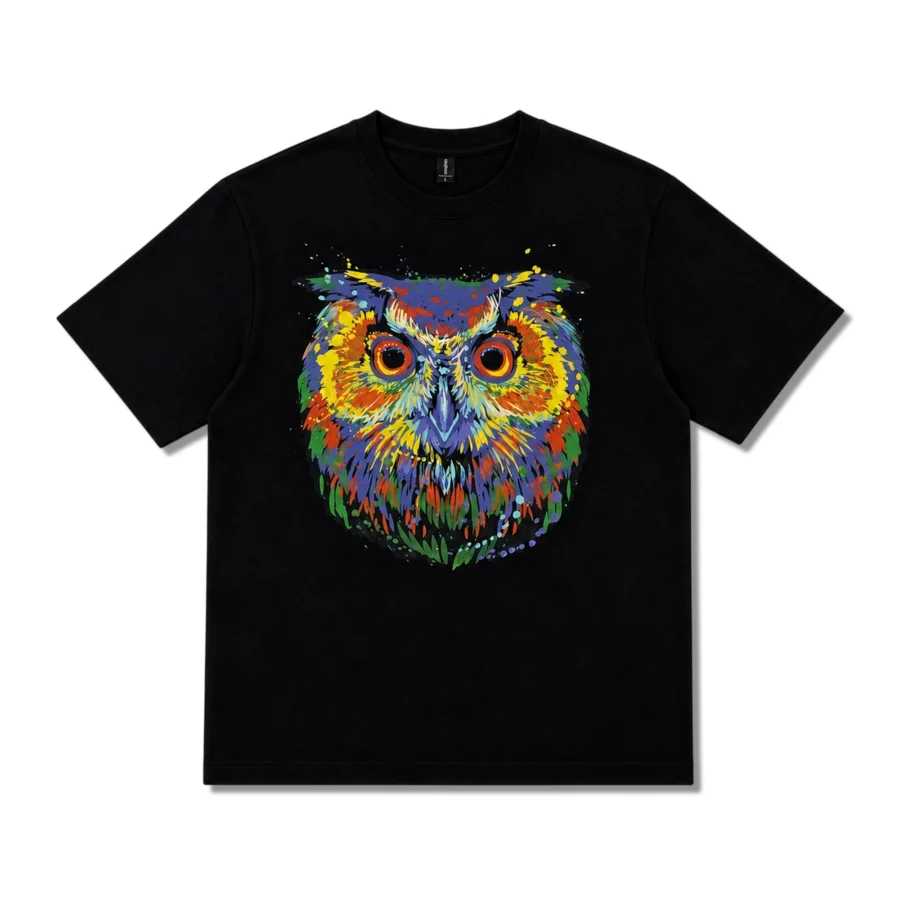 Mystic Oracle Owl Oversized Graphic Tee