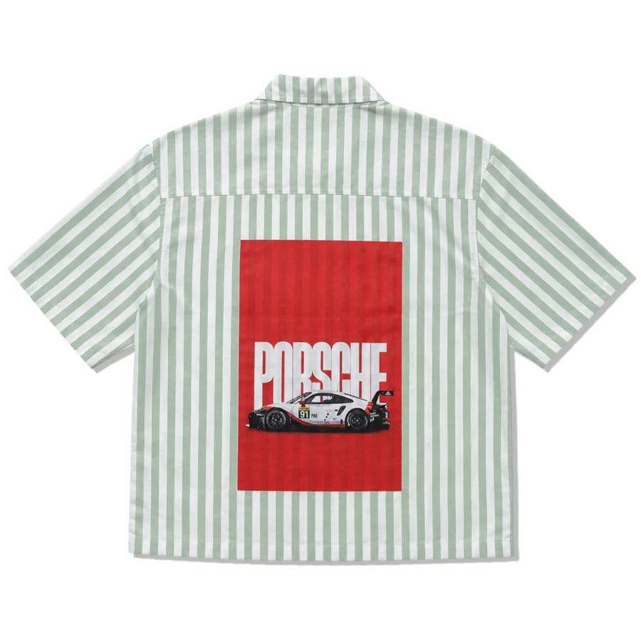PORSCHE Racing Graphic Striped Boxy Shirt