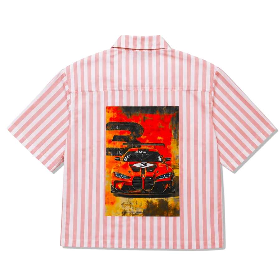 PITLANE BMW Racing Graphic Striped Boxy Shirt