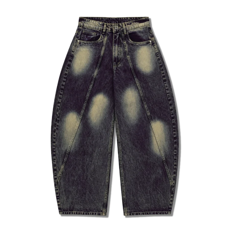 CATPOLO Heavy Fade Retro Barrel Jeans