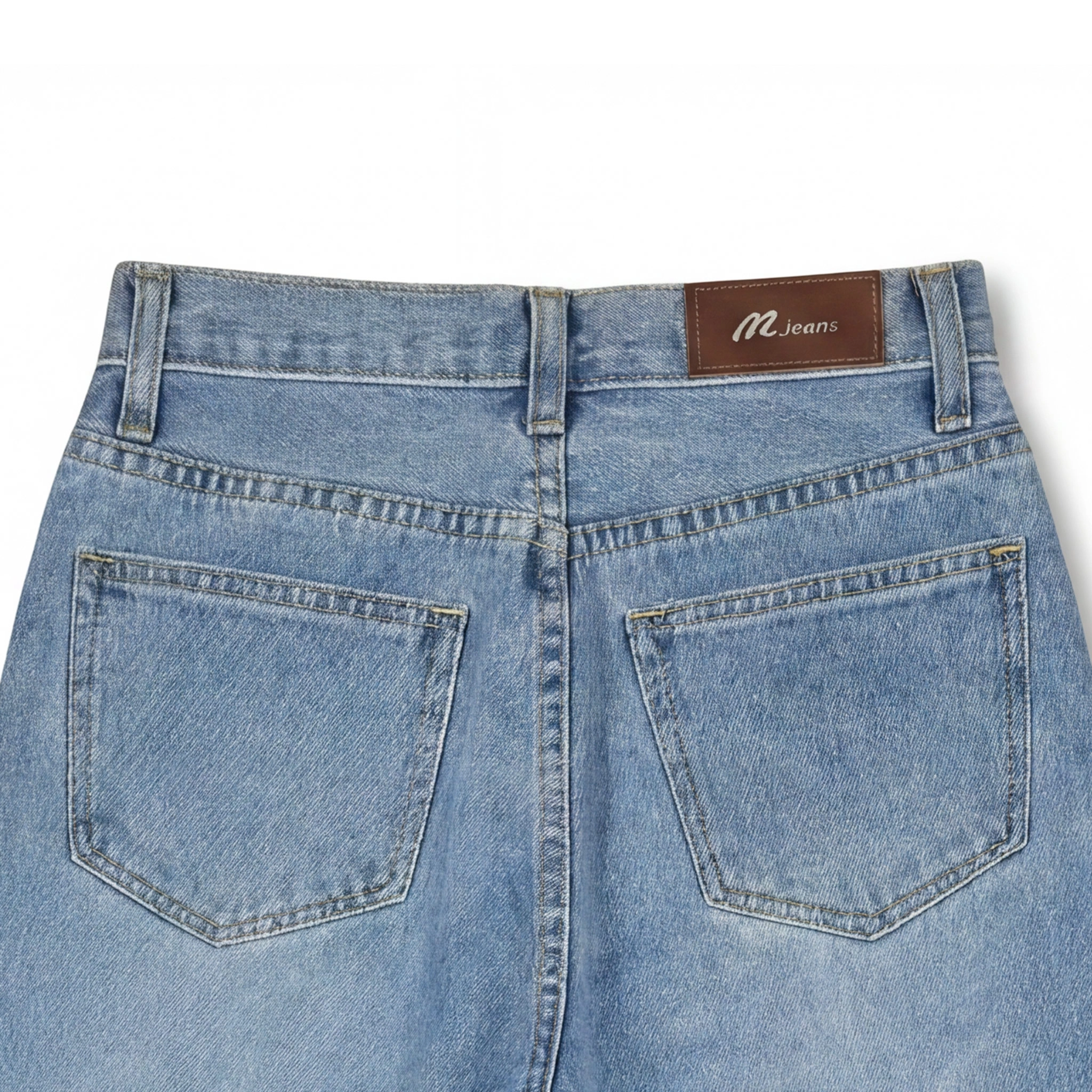 Blue Archive Wide-Leg Washed Denim Jeans