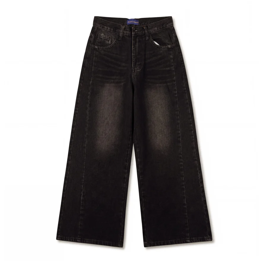 Blackout Diva Wide-Leg Vintage Wash Denim Jeans