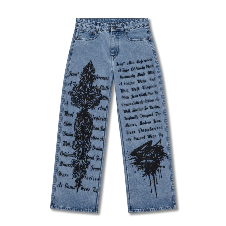 PRODO-X Washed Fade Inked Baggy Denim